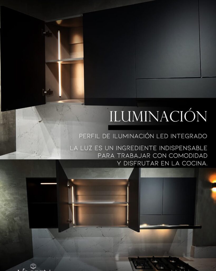 imagen de cocina iluminada